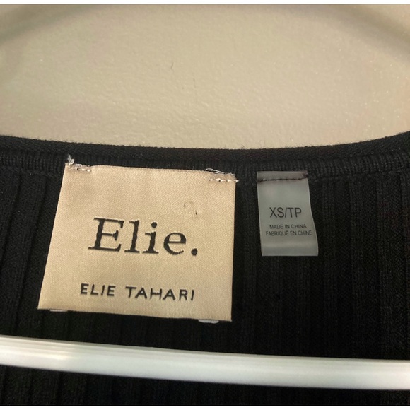 Elie Tahari Black Puff Sleeve Sweater XS NWOT - Picture 5 of 5